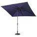 Arlmont & Co. Rectangular Patio Large Umbrella in Blue/Navy | Wayfair A17010F72E634E21981787768D42C83D