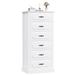 Winston Porter Meader 51" Height 6 - Drawer Dresser & Vintage Gray Wood in White | 50.1 H x 23.6 W x 15.6 D in | Wayfair