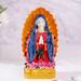 The Holiday Aisle® Multicolor Resin Blessed Virgin Mary Tabletop Decor in Blue/Orange | 7.5 H x 4 W x 3 D in | Wayfair