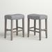 Sand & Stable™ Ileana Counter & Bar Stool Wood/Upholstered in Gray | Counter Stool (24" Seat Height) | Wayfair 3C0951A412104168BF3C391ADCE551A1