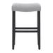 Sand & Stable™ Ileana Counter & Bar Stool Wood/Upholstered in Gray/Black | Bar Stool (29" Seat Height) | Wayfair 7F5BAFA4303F41E4AFA449E2829FBAEE