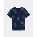 M&S Boys Pure Cotton Turtle Print T-Shirt (2-8 Yrs) - 3-4 Y - Navy Mix, Navy Mix