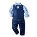 jxxiatang Baby Boys 3Pcs Gentleman Outfits Sailboat Print Shirt + Pants + Vest