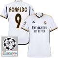 adidas Real Madrid Home Ronaldo 9 Shirt 2023-2024 (Legend Printing) incl. UCL Starball 14 Times UEFA Foundation Patch - Size S - S