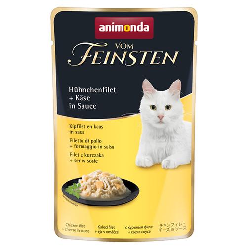 18x 50g Animonda Vom Feinsten Adult in Sauce Hühnchenfilet + Käse in Sauce Katzenfutter nass