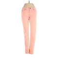 Dear John Jeggings - Low Rise Skinny Leg Boyfriend: Pink Bottoms - Women's Size 26 - Light Wash