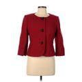 Ann Taylor Jacket: Short Red Print Jackets & Outerwear - Women's Size 12 Petite