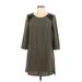H&M Casual Dress - Shift: Gray Solid Dresses - Women's Size 10