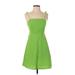 Old Navy Casual Dress - A-Line Square Sleeveless: Green Print Dresses - Women's Size X-Small