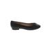 Pour La Victoire Flats: Slip On Chunky Heel Casual Black Print Shoes - Women's Size 8 1/2 - Round Toe