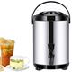 GiMLy Boiler Warmer Coffee Urn Stainless Steel Hot Water Kettle Dispenser with Cover And Spigot, Milk Tea Bucket Insulated Barrel for Hot Water Or Beverage,Black,10L