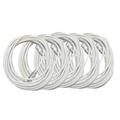 MICRO CONNECTORS 25 Feet Cat 6A Ultra Slim Patch (28AWG) Cable 5-Pack (White) (E09-025W-SL5)