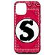 Hülle für iPhone 15 Red Bandana Handkerchief Paisley Monogram Letter S