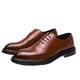 Ninepointninetynine Formal Dress Shoes for Men Lace Up Brogue Embossed Breathable Shoes Vegan Leather Low Top Resistant Non Slip Prom (Color : Brown, Size : 9.5 UK)