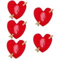 Alipis 5pcs Cupid Hat Valentine Decoration Valentines Day Props Wedding Decor Love Heart Hair Accessories Chic Headdress Plush Hat Apparel Valentine's Day Heart-shaped Non-woven Fabric