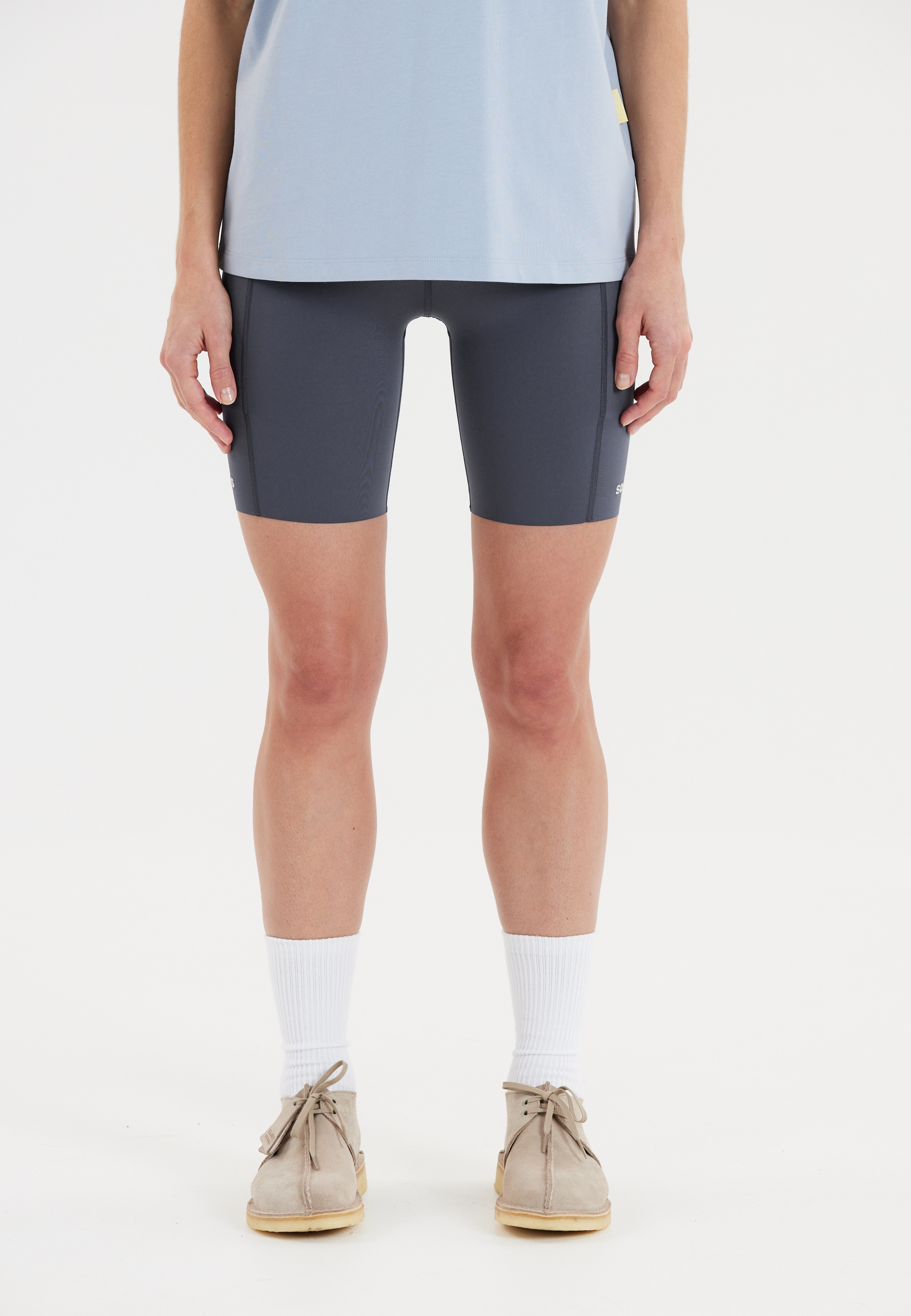 Funktionstights SOS "Leysin", Damen, Gr. S, US-Größen, blau (dunkelblau), 77% Polyamid, 23% Elasthan, unifarben, Hosen, mit hohem Hüftbund