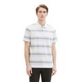 Poloshirt TOM TAILOR Gr. XL, bunt (white multi stripe) Herren Shirts Kurzarm