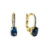 Paar Ohrhänger VIVANCE "585/- Gelbgold bicolor mit London Topas und Diamanten", gelb (gelb, weiß), Ohrringe, Damen, ONE-SIZE, 0,006 ct P2 = erkennbare Einschlüsse, Gold