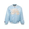 Outdoorjacke FUBU "Herren FM232-006-2 Varsity Reversible Satin Jacket" Gr. S, blau (lightblue, creme, sand) Herren Jacken Sportbekleidung