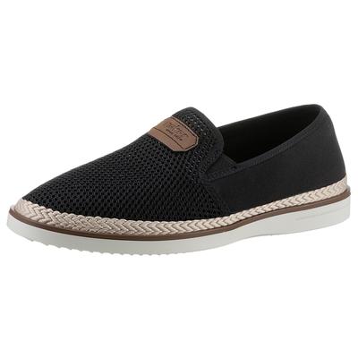 Slipper RIEKER, Herren, Gr. 40, schwarz, Textil, casual, Schuhe, Espadrilles, Sommerschuh 150 Jahre RIEKER Jubiläumsarti