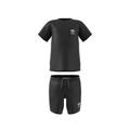 Trainingsanzug ADIDAS ORIGINALS "SHORT TEE SET" Gr. 86, schwarz (black) Kinder Sportanzüge Jogginganzüge