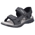 Trekkingsandale RIEKER Gr. 46, grau (grau, schwarz) Herren Schuhe