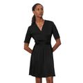 Sommerkleid MARC O'POLO "aus Viskose-Satin" Gr. 42, Normalgrößen, schwarz Damen Kleider Freizeitkleider