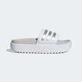 Badesandale ADIDAS SPORTSWEAR "PLATFORM ADILETTE" Gr. 42, weiß (cloud white, zero metallic, grey one) Schuhe Wasserschuhe