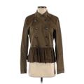 Free People Jacket: Short Brown Print Jackets & Outerwear - Women's Size Small