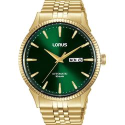 Automatikuhr LORUS, gold (goldfarben), Armbanduhren, Herren, Armbanduhr, Herrenuhr, Datum, Edelstahlarmband, bis 10 bar wasserdicht