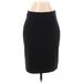 Banana Republic Casual Pencil Skirt Knee Length: Black Solid Bottoms - Women's Size 2