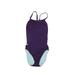 Speedo One Piece Swimsuit: Purple Solid Swimwear - Women's Size 10