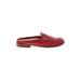 Weejuns Mule/Clog: Slip On Stacked Heel Boho Chic Red Solid Shoes - Women's Size 8 - Round Toe