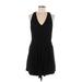 Banana Republic Casual Dress - Mini: Black Solid Dresses - Women's Size 12 Petite