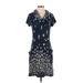 L.A. Soul Casual Dress Collared Short sleeves: Blue Dresses - Women's Size Small