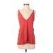 Lulus Sleeveless Blouse: Red Tops - Women's Size Small