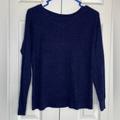 American Eagle Outfitters Sweaters | American Eagle Juniors Sweater Crew Neck Long Sleeve Blue Waffle Knit Sz Xs | Color: Blue | Size: Xs