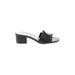 1.State Heels: Slip On Chunky Heel Casual Black Shoes - Women's Size 5 1/2 - Open Toe