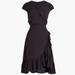 J. Crew Dresses | J. Crew Faux Wrap Mini Dress In Drapey Crepe - 10t Tall | Color: Black | Size: 10