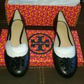 Tory Burch Shoes | New In Box Tory Burch Lowell 2 Ballet Flat Mestico Black Leather Shoe Nwt | Color: Black | Size: 7.5