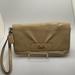 Coach Bags | Coach Ashley Womens Beige Paten Leather Wristlet Clutch | Color: Tan | Size: Approx 8 1/2” Wide 5” Tall