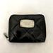 Michael Kors Bags | Michael Kors Small Black Patent Quilted Zip Wallet | Color: Black/Silver | Size: Os
