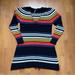 Free People Dresses | Free People Women’s Striped V Neck Waffle Knit Dress Size Large | Color: Blue/White | Size: L