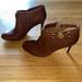 Coach Shoes | Coach Salene Brown Leather Heeled Bootie | Color: Brown | Size: 7.5