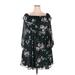 Torrid Casual Dress - A-Line Off The Shoulder Long sleeves: Black Print Dresses - Women's Size 2X Plus