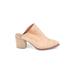 REPORT Mule/Clog: Slip On Chunky Heel Casual Tan Solid Shoes - Women's Size 7 1/2 - Almond Toe