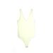 Abercrombie & Fitch Bodysuit: Yellow Solid Tops - Women's Size Small