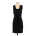 Club Monaco Casual Dress - Sheath Scoop Neck Sleeveless: Black Print Dresses - Women's Size Small