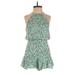 Lilly Pulitzer Romper: Green Floral Rompers - Women's Size X-Small