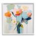 Stupell Industries Az-485-Framed Pastel Flowers Abstraction Framed On Canvas by Irena Orlov Print Canvas in Blue/Orange/Pink | Wayfair
